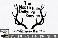 Christmas SVG Cut File - North Pole Delivery Service SVG DXF Product Image 1