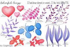 Colorful Twigs - Hand-drawn Illustration Kit Product Image 2