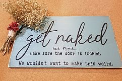 Get Naked Funny Bathroom Sign Product Image 5