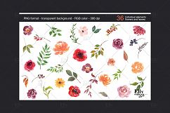 Watercolor Floral Autumn Clip Art Product Image 8