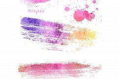 Watercolor Brush Strokes Clip Art Product Image 3