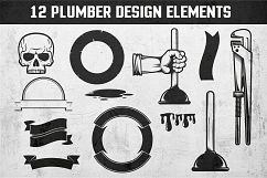Plumbing retro logos Product Image 3