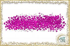 Brush Strokes in Purple Glitter - Digital Clipart 24 of beautiful PNG files Product Image 12