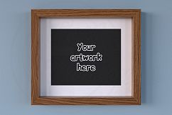 Horizontal wood frame mockup 10x8 inches Product Image 1