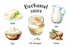 Bechamel sauce Watercolor Product Image 2
