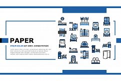 Paper Production Plant Landing Header Vector Product Image 1