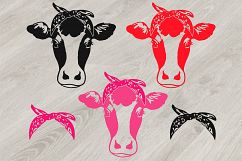 Cow Head whit Bandana SVG,cowboy SVG, western Farm Milk 814S Product Image 3
