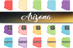 Arizona prints bundle - Arizona monogram frames svg - Arizona designs svg - Arizona outline svg - Arizona state svg - Cricut file - Silhouette file Product Image 1
