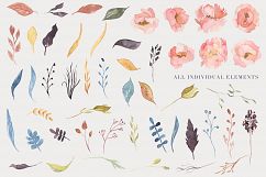 Watercolor Floral Clipart - Motley Product Image 2
