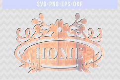Home SVG Cut File, Family Sign, Papercut Design, DXF EPS PNG Product Image 2