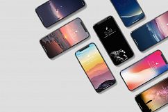 Isometric iPhone X Mockup Product Image 8