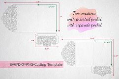 Tri Fold Wedding Invitation Pocket Envelope SVG DXF Template Product Image 2