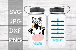 Drink Moore water, Cow, water tracker, SVG Product Image 1