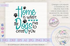 Home is Where the Dogs Run To Greet You SVG Cut File LL138G Product Image 1