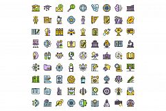 University icons vector flat Product Image 1