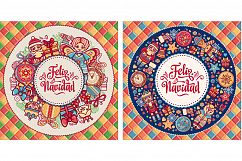 Winter toy. Feliz navidad. Xmas card on Spanish language. Warm wishes for happy holidays in Spain. Product Image 1