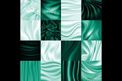16 Emerald Luxury Silk Satin Cloth Texture Digital Papers Product Image 3