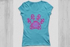 Paw Print SVG, Paw Print Monogram, Dog Paw SVG, Die Cuts, Cutting File, Vinyl Cutter, Monogram Frames, Dog Paw Monogram, Commercial Use. Product Image 3