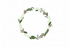 Floral Wreath Leaves Wreath Font Frame Design - EMBROIDERY DESIGN FILE - Instant download - Vp3 Hus Dst Exp Jef Pes format hoop 4x4 5x7 6x10 Product Image 5