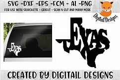 Texas SVG Cut File For Silhouette - Cricut Product Image 1