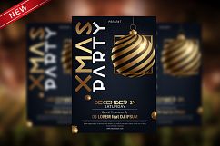 Christmas Party Flyer Template - vector Product Image 3