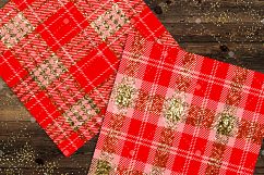 16 Luxury Gold and Red Glitter Plaid Tartan Digital Papers Product Image 5