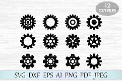 Gears SVG, Gears Silhouette, Gears cut, Steampunk svg, Silhouette Cut Files, Gear clipart, Steampunk cut file, Gears vector , For Cutting Machines Product Image 1