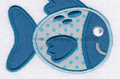 Gold Spotted Fish Applique Machine Embroidery Design Product Image 8