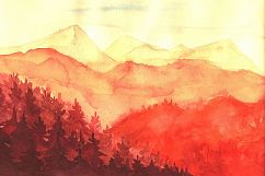 12 Artistic Watercolor Landscapes  Vector Copy Product Image 12