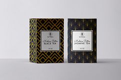 8 Seamless Art Deco Patterns - Gold &amp; Navy Blue - Set 1 Product Image 3