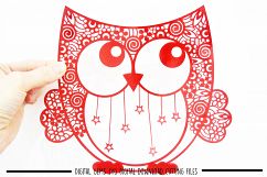 Owl paper cut SVG / DXF / EPS files Product Image 1
