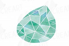 Watercolor Crystals and Gemstones clip art collection, 19 watercolor crystal pack. Eps, png, svg, vector illustrator &amp; corel files included Product Image 9