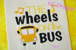 The Wheels On The Bus Machine Embroidery Design Product Image 3