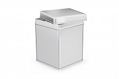 Metallic Square Tin Box Mockup Product Image 4