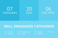 166 People Filled Low Poly Icons Product Image 3