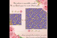 100 Seamless Gold Foil Star Digital Papers 12 x 12 inch Product Image 3