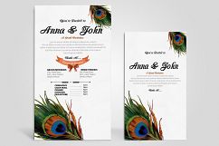 Feathery Wedding Invitation Cards Pack Product Image 2