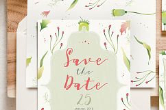 Foliage Illustration Wedding Invitation Suite Product Image 2