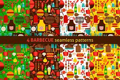 Barbecue Flat Seamless Patterns Product Image 1