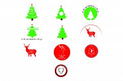 AA38 - Merry Christmas 10 Designs - SVG Bundle . Product Image 1