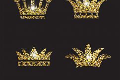  Set of gold and silver crown icons.  Product Image 13