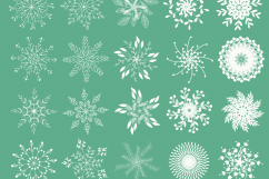 Snowflake Vector Bundle Gold Foil, Silver Foil &amp; White Product Image 9
