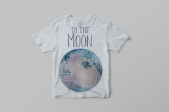 Watercolor Moons Clip Art Product Image 2