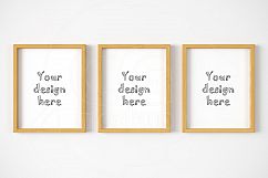 Set x3 wooden frame 8x10 inch mockup Product Image 1
