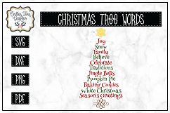 Christmas Tree Word Art SVG Product Image 1