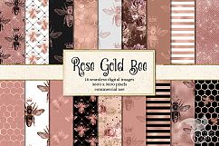 Rose Gold Bee Seamless Patterns Product Image 1