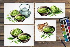 Matcha tea. Watercolor collection Product Image 5