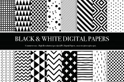 Black and White Digital Papers - P1 Product Image 1