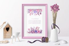 Purple dreams. Watercolor cliparts Product Image 19