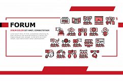 Forum People Meeting Landing Header Vector Product Image 1